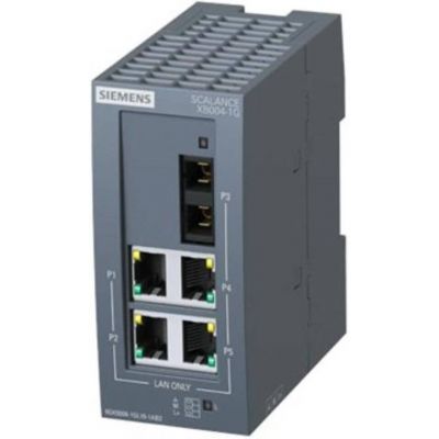 Коммутатор Siemens Scalance XB004-1G: 4×RJ45 10/100/1000Мбит/с, 1×SC 1000Мбит/с (MM до 750м) Коммутатор Siemens Scalance XB004-1G: 4×RJ45 10/100/1000Мбит/с, 1×SC 1000Мбит/с (MM до 750м)