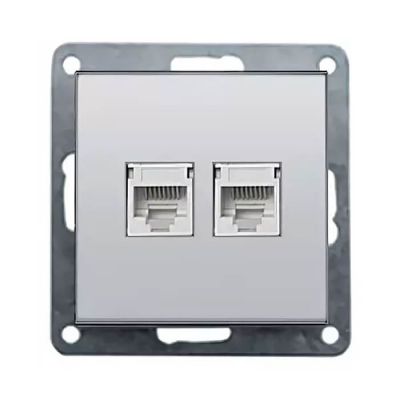 Ecoplast 846204, розетка двойная компьютерная 2хRJ-45 Ecoplast 846204, розетка двойная компьютерная 2хRJ-45