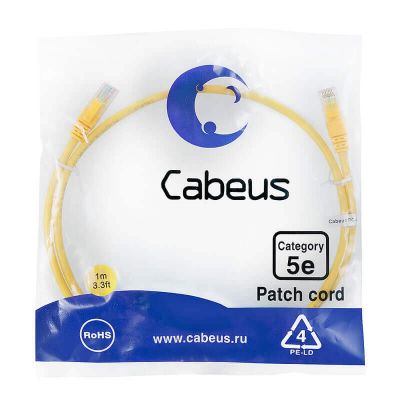 PC-UTP-RJ45-Cat.5e-1m-YL, патч-корд