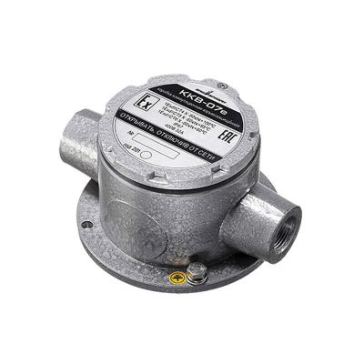 ККВ-07е-П (ШТ1/2" + КВМ15), коробка коммутационная взрывозащищенная проходная