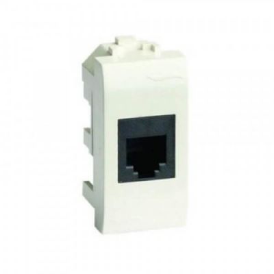 DKC / ДКС 76654B, компьютерная розетка RJ-45 кат.5Е, RAL 9010 DKC / ДКС 76654B, компьютерная розетка RJ-45 кат.5Е, RAL 9010