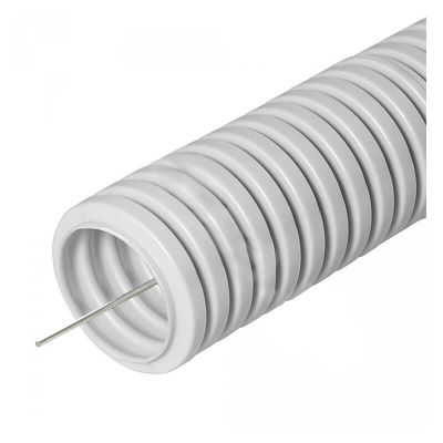 Ecoplast 60120HFLS, труба гофрированная легкая с зондом без галогена d20 мм