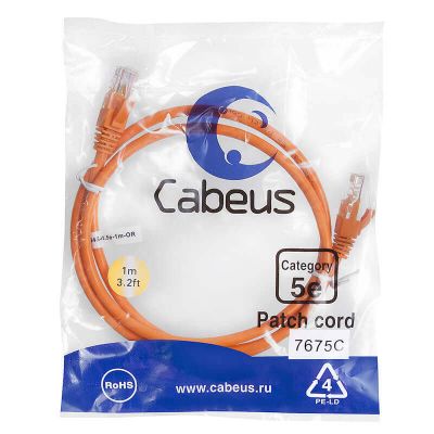 PC-UTP-RJ45-Cat.5e-1m-OR, патч-корд PC-UTP-RJ45-Cat.5e-1m-OR, патч-корд
