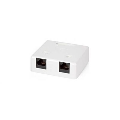 Hyperline SB2-2-8P8C-C6-WH, RJ-45 розетка компьютерная