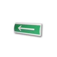 ЛЮКС-24 (НБО-24В-01) "Зона безопасности, стрелка влево", световое табло полусферическое ЛЮКС-24 (НБО-24В-01) "Зона безопасности, стрелка влево", световое табло полусферическое