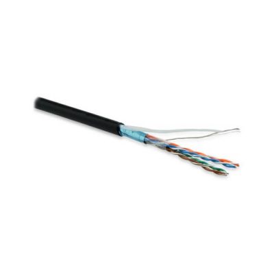 Hyperline FUTP4-C5E-S24-OUT-PE-BK-100, кабель витая пара Hyperline FUTP4-C5E-S24-OUT-PE-BK-100, кабель витая пара