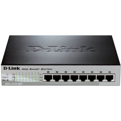 DES-1210-08P/C1A, 8-портовый коммутатор DES-1210-08P/C1A, 8-портовый коммутатор