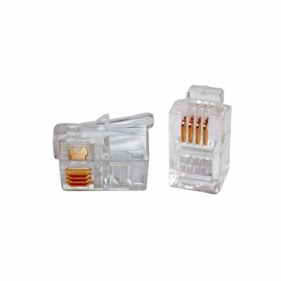 Hyperline PLUG-6P4C-P-C2, телефонный разъем