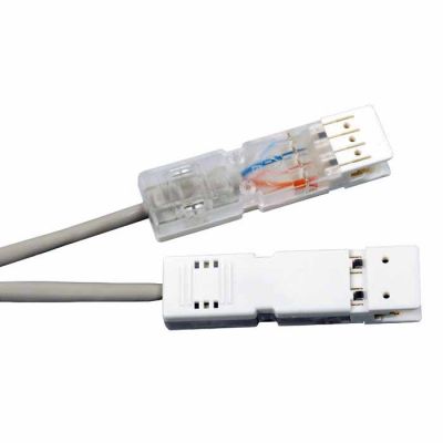 Hyperline PC-110-110-2P-C5-1M-LSZH-GY, патч-корд