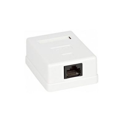 Hyperline SB2-1-8P8C-C6-WH, RJ-45 розетка компьютерная Hyperline SB2-1-8P8C-C6-WH, RJ-45 розетка компьютерная