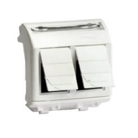 DKC / ДКС 75452S, компьютерная розетка двойная RJ45 кат.6 экран. (8P8C, Hyperline, Dual IDC: 110&Krone) DKC / ДКС 75452S, компьютерная розетка двойная RJ45 кат.6 экран. (8P8C, Hyperline, Dual IDC: 110&Krone)