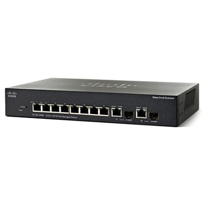 Коммутатор Cisco SF302-08 8x10/100, 2x10/100/1000, 2xSFP Combo