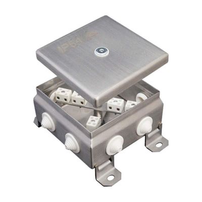 КМ-О (12к*6,0)-IP54 1212 нерж, коробка монтажная огнестойкая 8 вводов