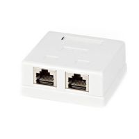 Hyperline SB-2-8P8C-C5e-SH-WH, RJ-45 розетка компьютерная