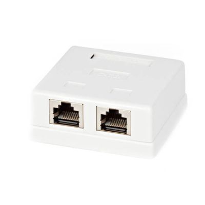 Hyperline SB-2-8P8C-C5e-SH-WH, RJ-45 розетка компьютерная
