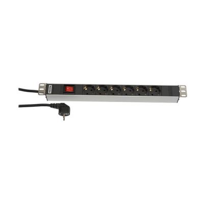 Hyperline SHT19-6SH-S-2.5EU, блок розеток Hyperline SHT19-6SH-S-2.5EU, блок розеток