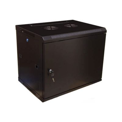 Hyperline TWFS-1245-SR-RAL9004, шкаф настенный Hyperline TWFS-1245-SR-RAL9004, шкаф настенный