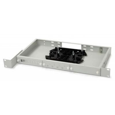 Hyperline FO-19R-1U-3xSLT-W140H42-24UNGY, бокс оптический Hyperline FO-19R-1U-3xSLT-W140H42-24UNGY, бокс оптический